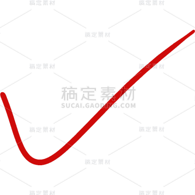 小红书教育培训批改作业模拟手写打勾元素贴纸
