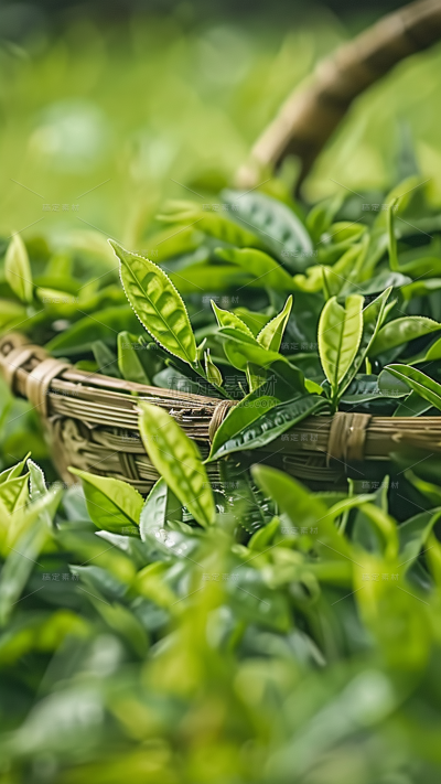 植物通用实景绿色茶叶茶园场景背景图片素材