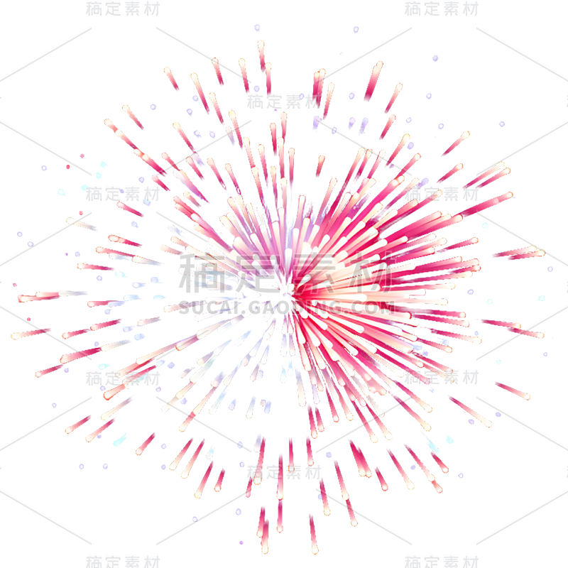 彩色烟花静态贴纸