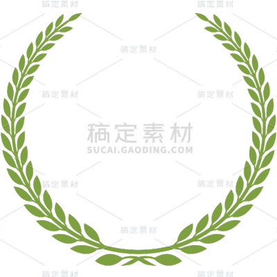 植物通用绿色麦穗边框元素素材