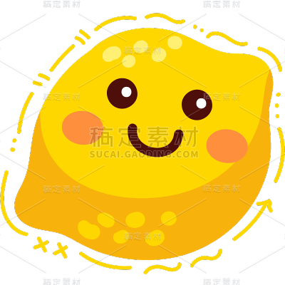 果蔬通用-可爱描边拟人水果元素