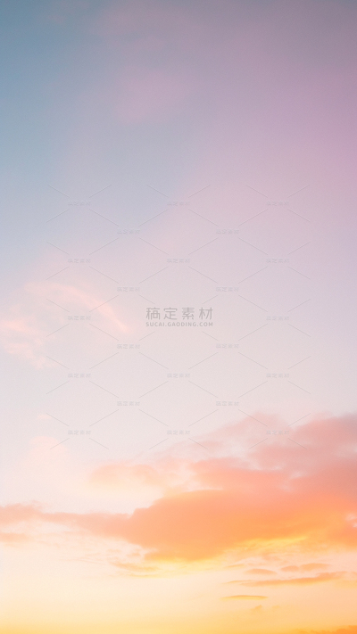 风光系列实景感橙粉色云彩背景