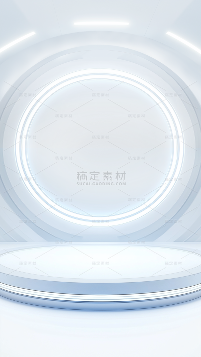 科技风系列透明感圆圈圆形展台背景图片