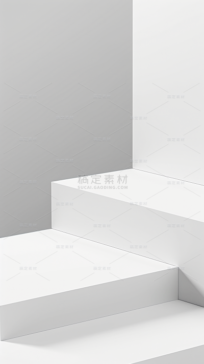 背景通用白色立体矩形静物背景图片素材
