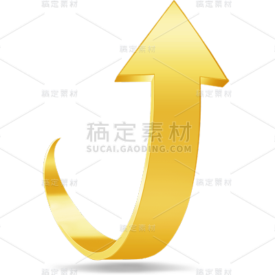 常规系列拟物立体金属箭头通用元素素材