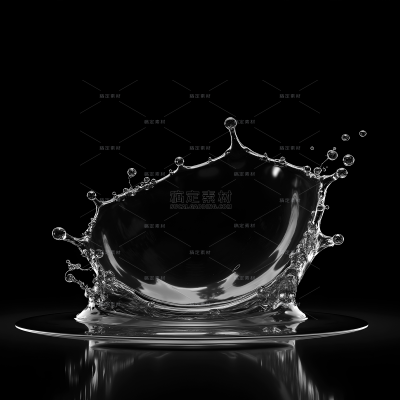 特效系列写实感透明水花飞溅特效
