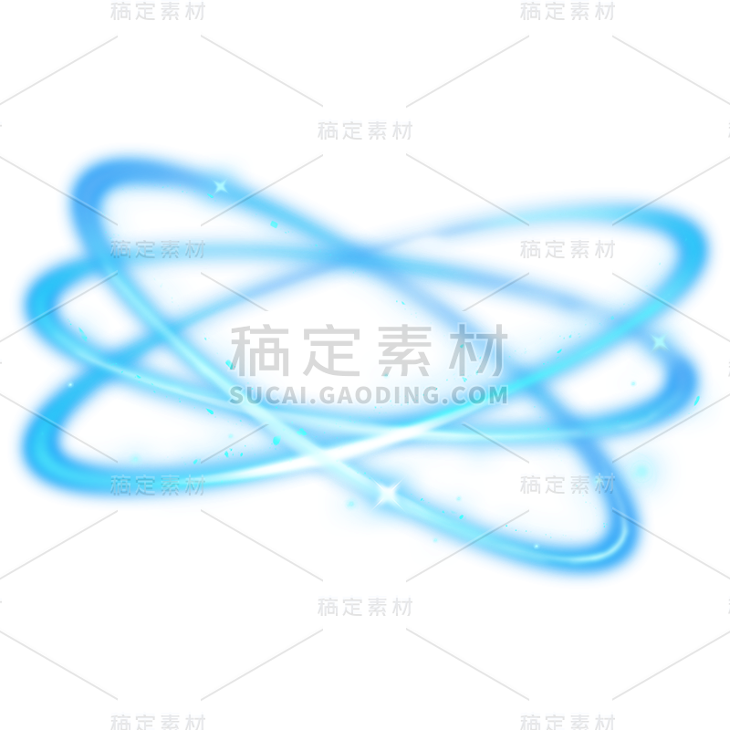 游戏图标光圈元素蓝色简约贴纸
