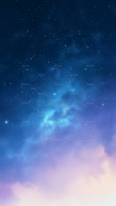 风光系列唯美感蓝紫色星空云彩背景