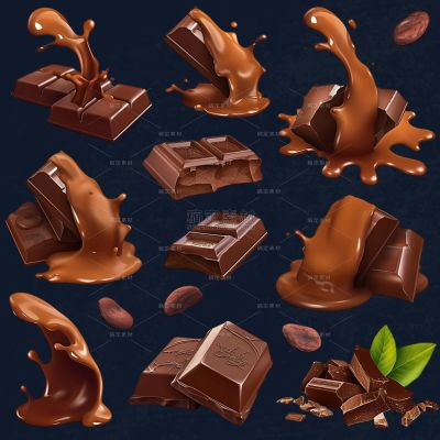 美食系列3D巧克力元素组合（td）