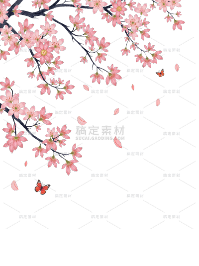 植物系列唯美感花枝花瓣元素
