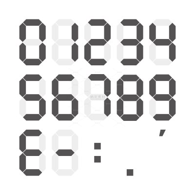 艺术字系列简约数字组合（td）