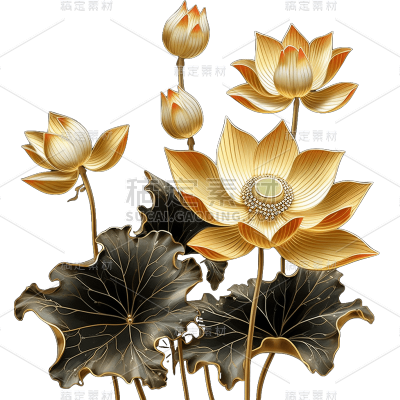 中国风夏季夏天荷花荷叶