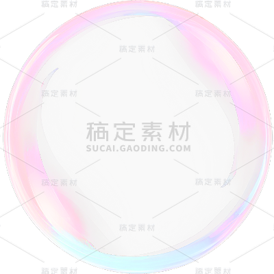 通用简约风彩色透明气泡元素素材