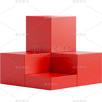 促销通用几何堆叠展台元素素材