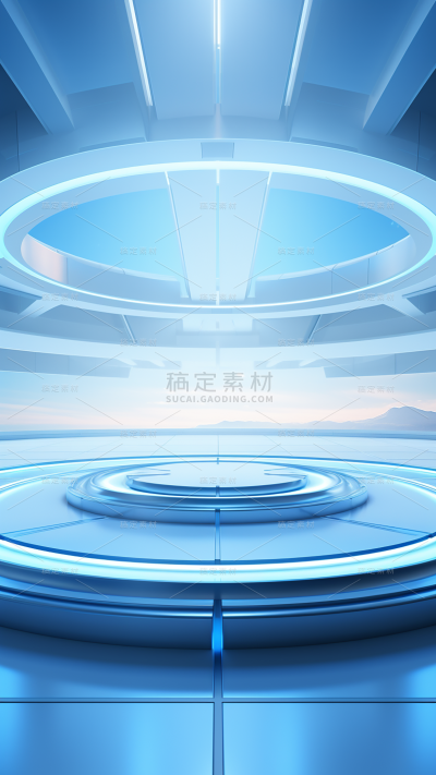 3D立体三维空间科技背景