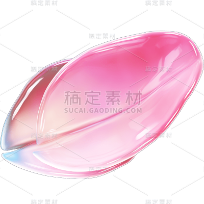 3D立体粉色花瓣贴纸