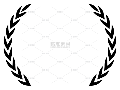 装饰系列黑色麦穗图标元素（td）