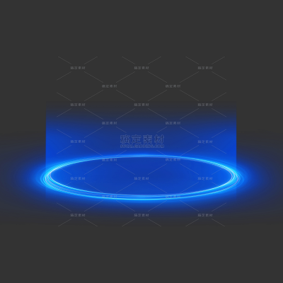 特效系列科技风蓝色展台光圈光效元素（td）