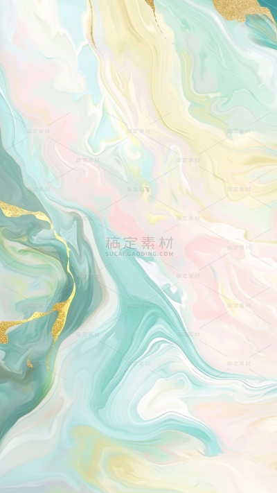 纹理系列抽象插画风彩色大理石纹理