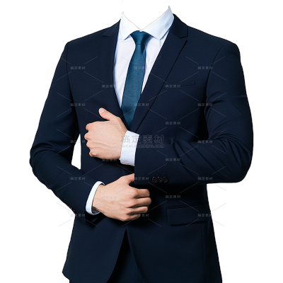 服饰系列实景感男士上半身西装元素