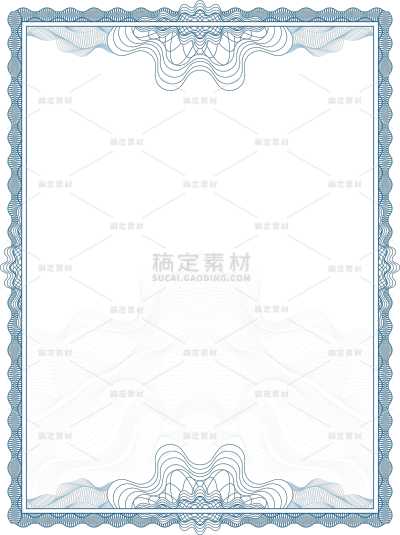 边框系列插画花边表彰证书元素