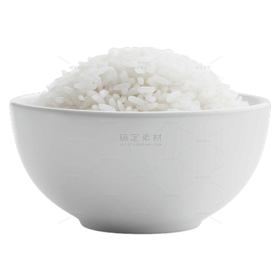 美食系列写实感白碗大米饭（td）