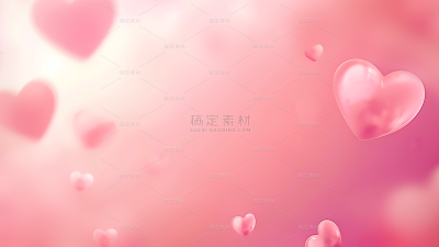 背景通用简约横板爱心背景图片素材