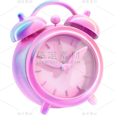 装饰通用3D炫彩闹钟时钟元素素材