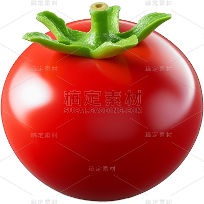 餐饮蔬菜西红柿C4D立体元素