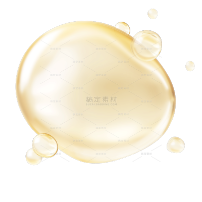 特效系列简约风金色水分子组合元素