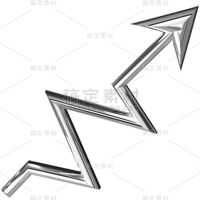 3D立体金属箭头元素
