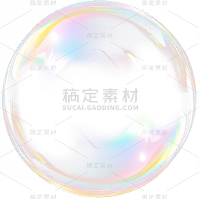 通用彩色透明气泡冒泡元素贴纸