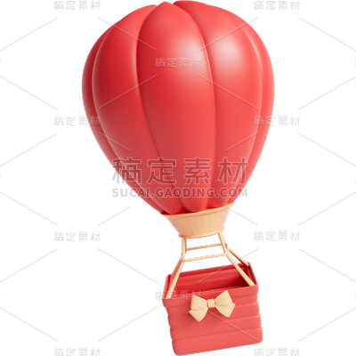 装饰通用3D大热气球元素素材