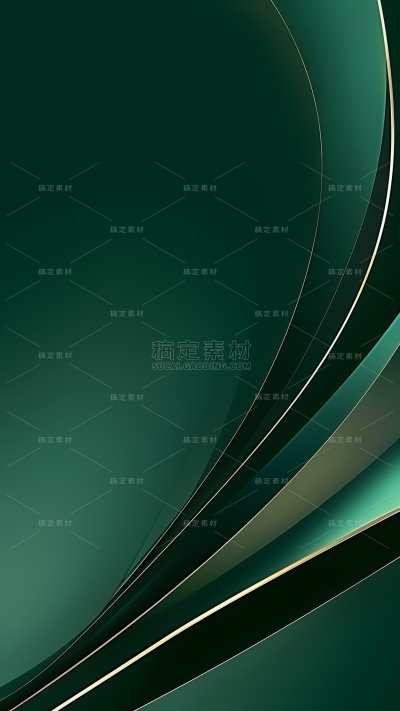 背景通用绿色光感金属商务感曲线背景图片素材