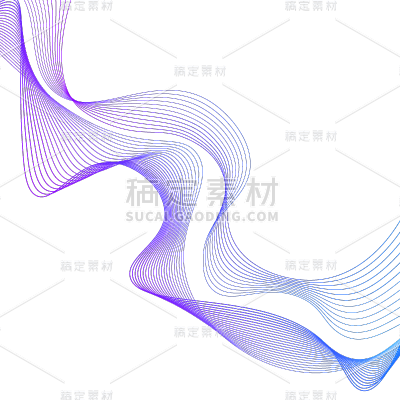 蓝色简约科技线条曲线