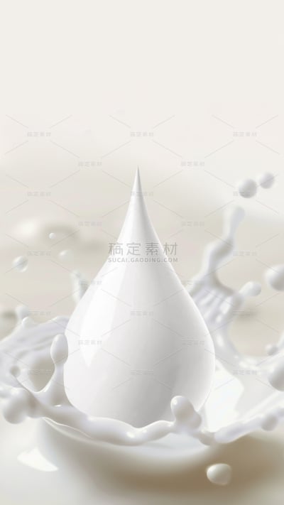 饮品系列牛奶滴溅海报背景