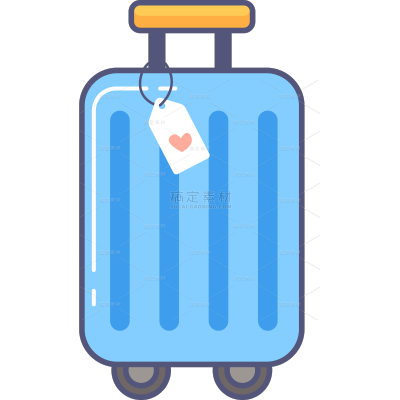 旅游可爱感手帐风行李箱贴纸小红书笔记装饰元素
