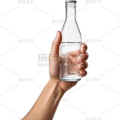 手拿瓶子