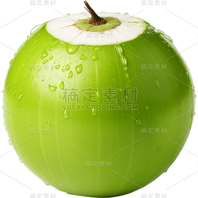 夏季果蔬通用实景完整立体椰子元素素材