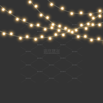 特效系列温馨感暖黄色灯光灯带贴纸（td）