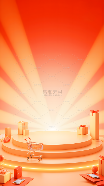 促销系列喜庆感电商促销活动背景