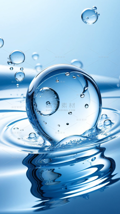 特效系列水分子水面背景