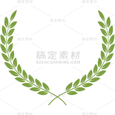 植物通用绿色麦穗边框元素素材