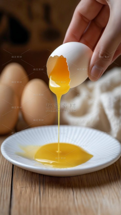 美食写实敲鸡蛋