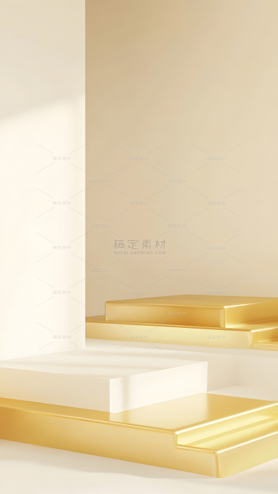 背景系列简约感金属展台背景