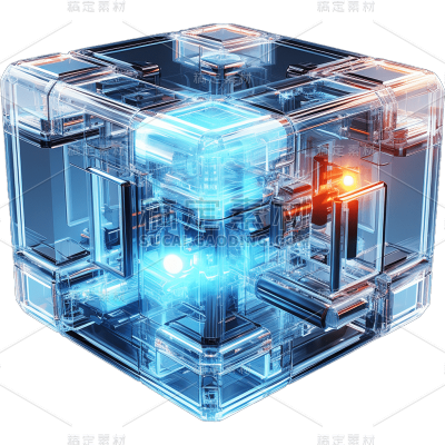 科技风科技感3DC4D正方体元素