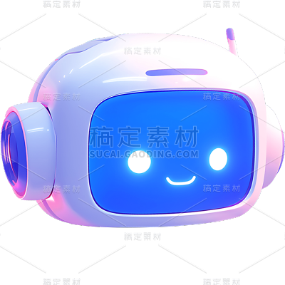 科技风通用3D头部机器人元素素材