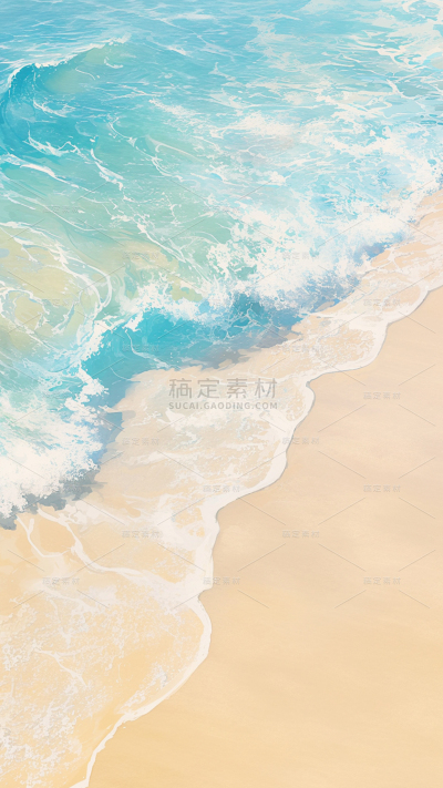通用实景合成特写海浪背景素材