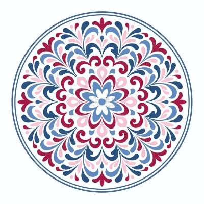 常规内容-中国风矢量圆形花纹纹样图片
