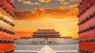 建筑系列通用合成北京故宫立面图